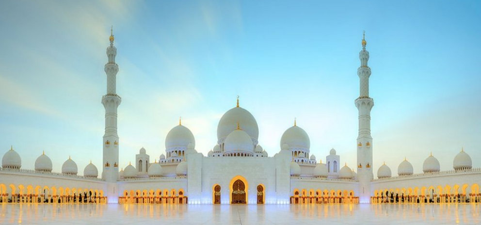 La Gran Mezquita Jeque Zayed en Abu Dhabi.