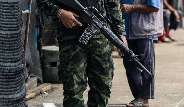 En la imagen de AFP, un soldado tailandés.