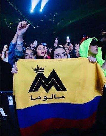 Fans árabes de Maluma en Dubai.