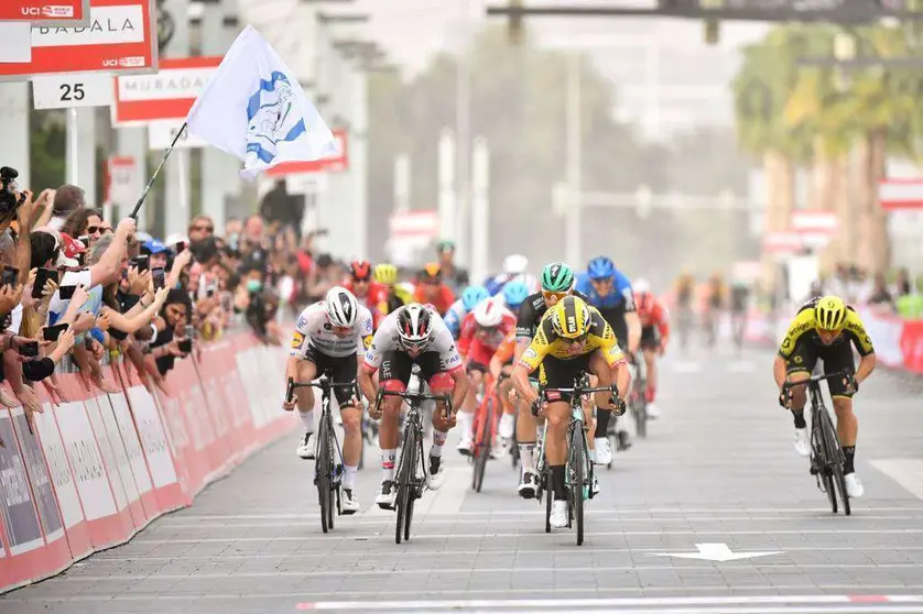Final de la cuarta etapa del Tour de Emiratos 2020.