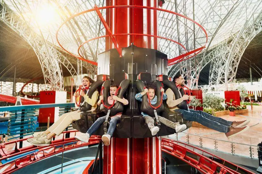 Una de las atracciones infantiles en Ferrari World Abu Dhabi.