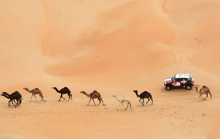 Una imagen del Abu Dhabi Desert Challenge.