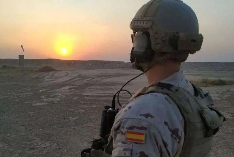 Un militar español en Irak.