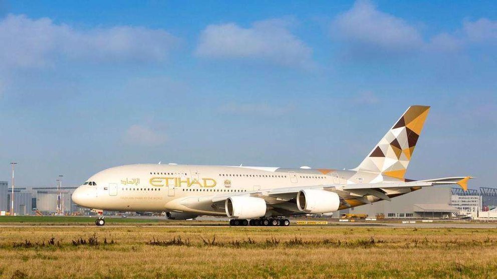Un avión A380 de Etihad Airways de Abu Dhabi. (WAM)