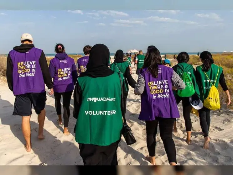 Voluntarios de NYU Abu Dhabi. (WAM)