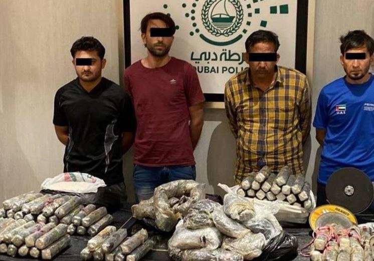 La Policía de Dubai difundió esta imagen de la banda de traficantes.