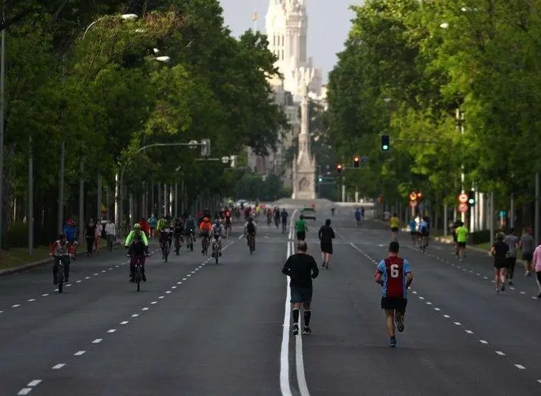 El Paseo de la Castellana en Madrid este fin de semana. (Twitter)