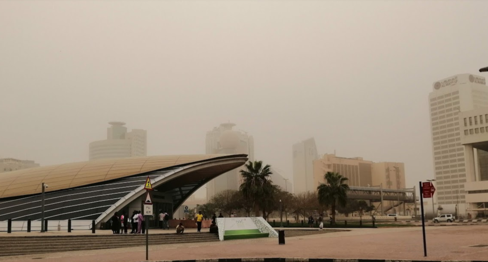 Una imagen de la tormenta de arena sobre Dubai. (EL CORREO)