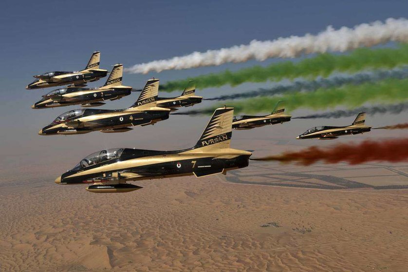 Equipo de acrobacias aéreas de EAU, Al Fursan. (WAM)