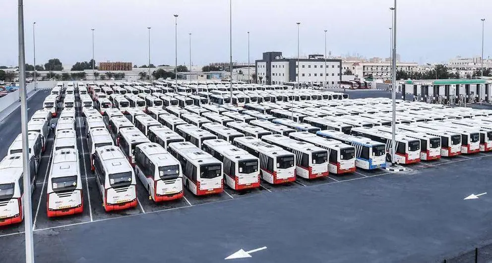 La nueva terminal de autobuses en Al Quoz. (Twitter)