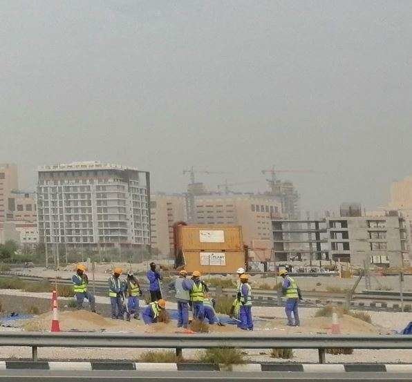 Trabajadores de la construcción en Dubai. (EL CORREO)