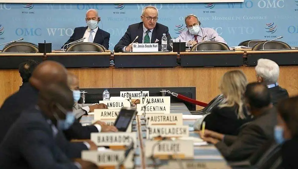 Jesús Seade, durante su intervención ante Consejo General Organización Mundial del Comercio. (Cedida)