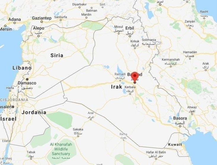La explosión se ha localizado al sur de Bagdad. (Google Maps)