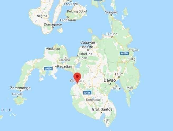 Localización de Cotabato en la isla filipina de Mindanao. (Google Maps)