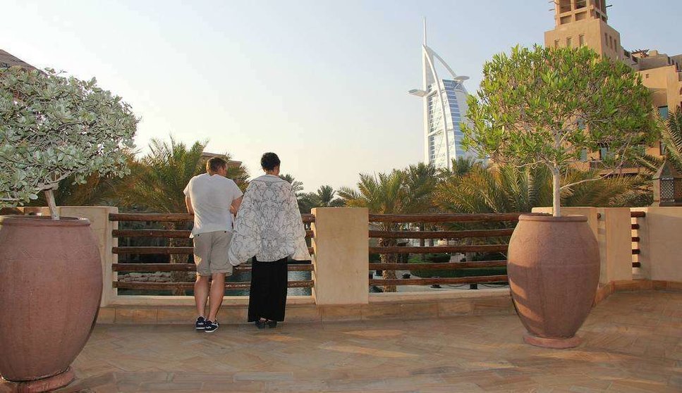 Vistas del Burj Al Arab desde Madinat Jumierah. (EL CORREO)