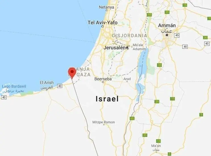 Localización de Rafah en la Franja de Gaza, uno de los objetivos de los bombardeos israelíes. (Google Maps)