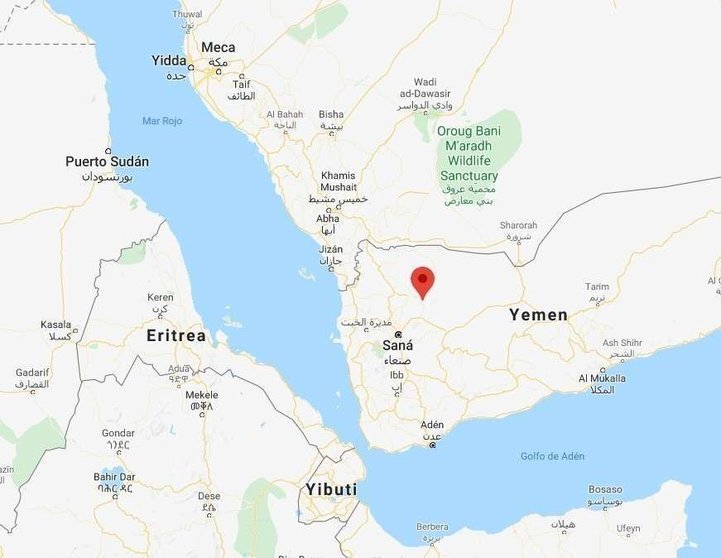 Localización de Al-Hazm en Yemen. (Google Maps)