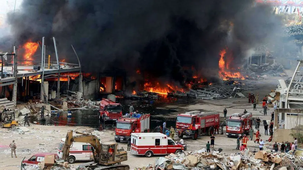 En la imagen de Sky News, el incendio registrado este jueves, 10 de septiembre de 2020.