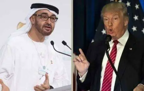 El príncipe heredero de Abu Dhabi y el presidente de EEUU, Donald Trump.