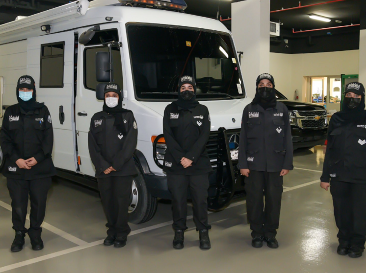 El equipo femenino de la Policía de Dubai. (Twitter)