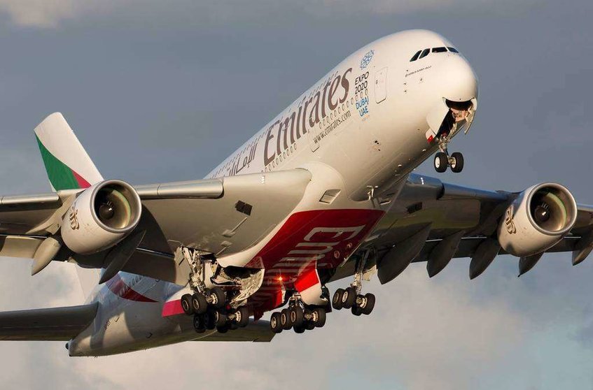 Un A380 de Emirates, (Fuente externa)