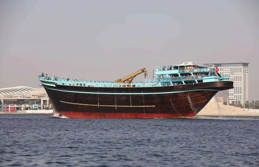 El dhow árabe más grande del mundo está anclado en Dubai. (WAM)