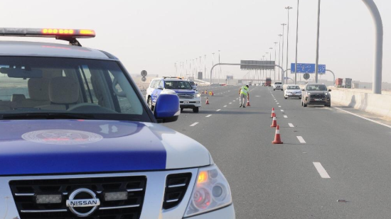 La Policía de Abu Dhabi publicó esta imagen del lugar de los hechos.
