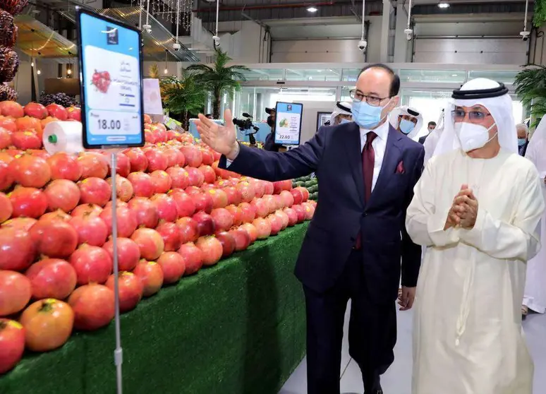 Productos israelíes en un mercado de Dubai. (WAM)