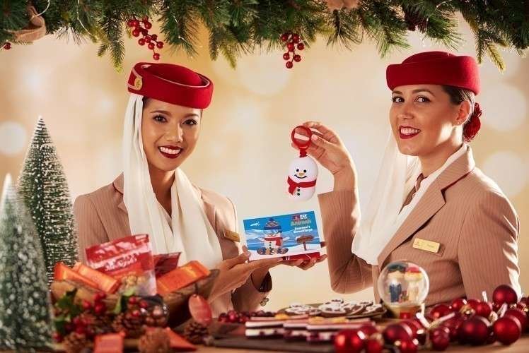 Emirates celebra la Navidad a bordo. (Emirates)