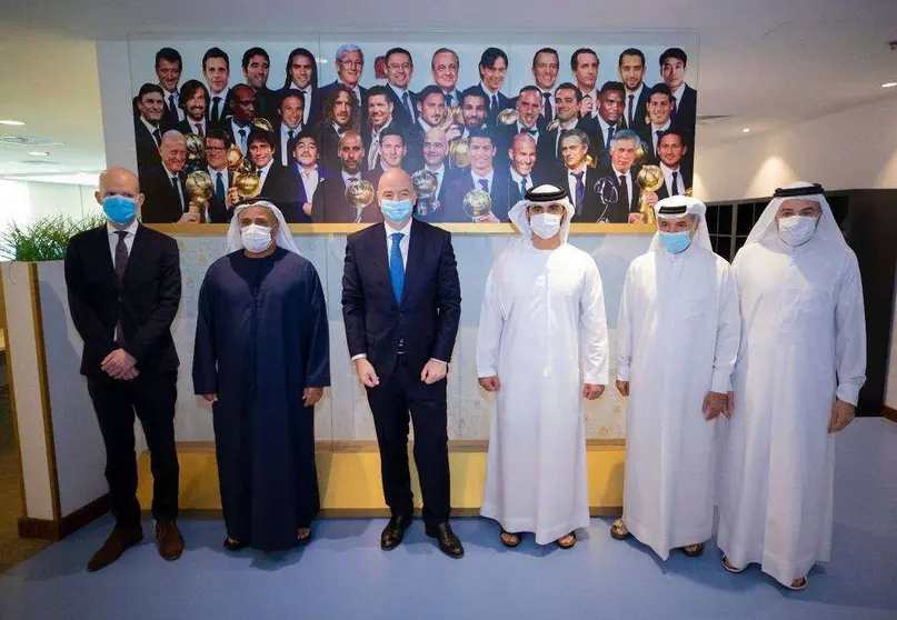Infantino durante su visita a Dubai. (WAM)