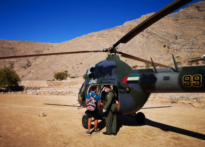 La policía difundió una imagen del rescate.