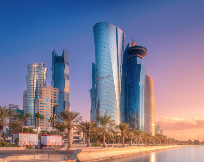 Una imagen del centro de Doha. (Twitter)