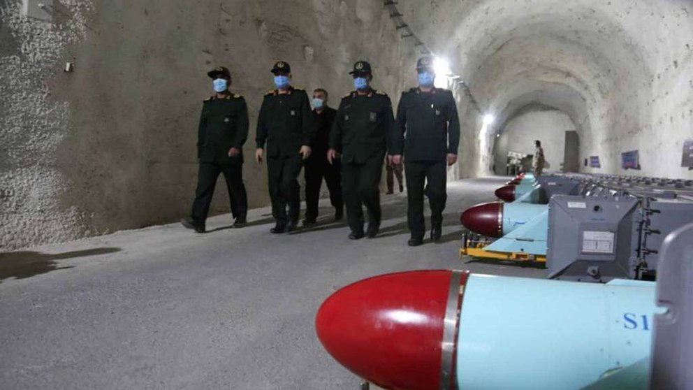 Una imagen difundida por Irán del túnel con los misiles.