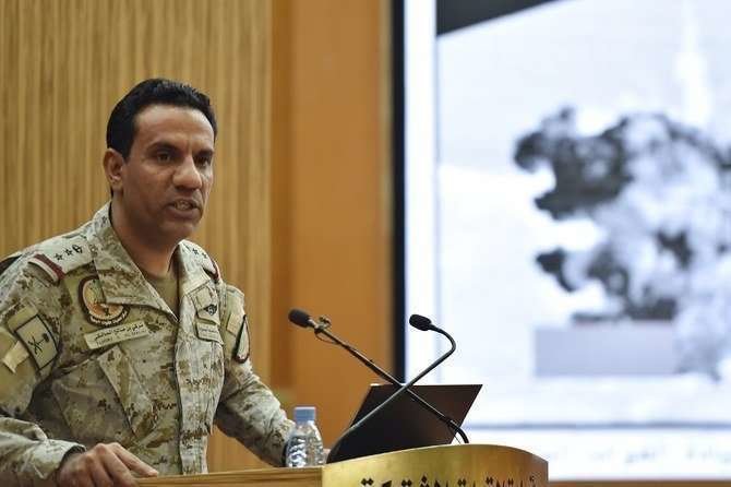 En la imagen de AFP, el general de brigada Turki Al-Malki, portavoz de la Coalición Árabe.