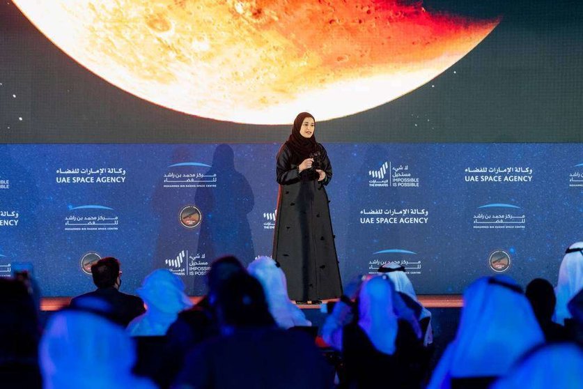 Sarah Al Amiri, ministra de Estado de Tecnología Avanzada y Presidenta de la Agencia Espacial de EAU. (WAM)