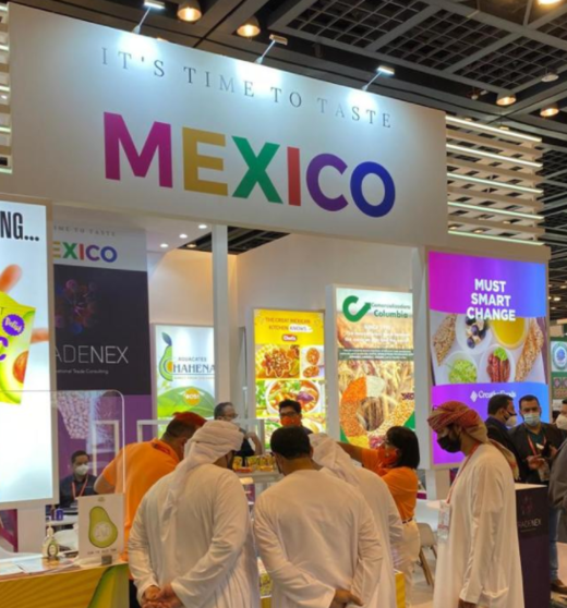 Pabellón de México en Gulfood de Dubai 2021. (Cedida)