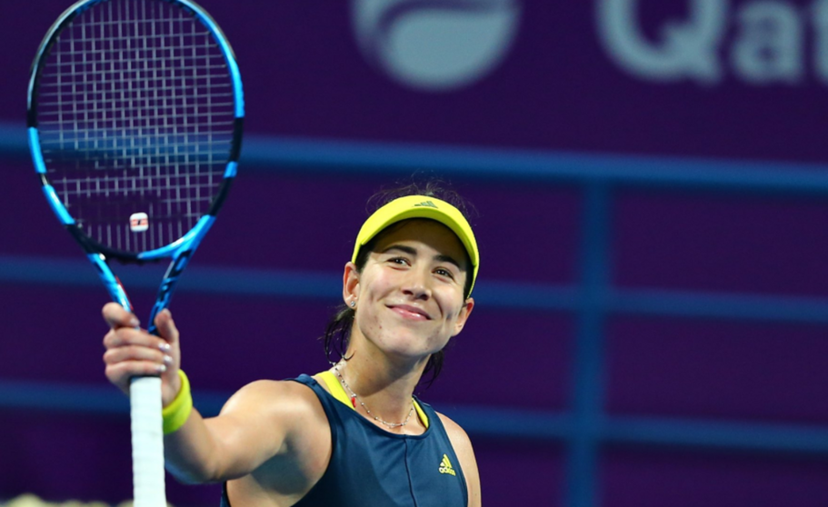 Muguruza en Doha este martes. (Twitter)