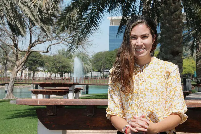 Carolina Lozada, en la Ciudad Humanitaria Internacional de Dubai. (EL CORREO)