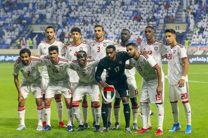 Equipo de la selección de fútbol de Emiratos. (WAM)