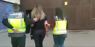 Una captura del vídeo difundido por la Policía Nacional española.