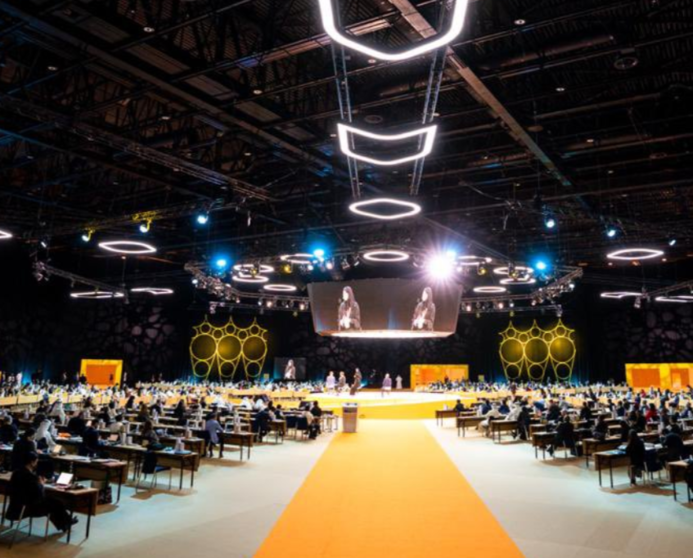 Un momento de la reunión de delegados de la Expo. (Dubai Media Office)