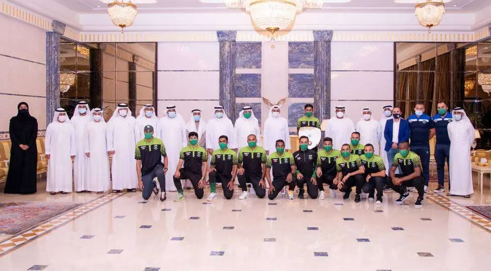 El equipo de fútbol del Al Orouba Club de Fujairah. (WAM)