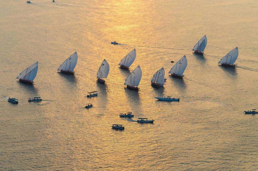Regata de barcos tradicionales emiratíes. (WAM)