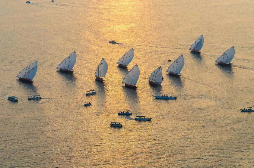 Regata de barcos tradicionales emiratíes. (WAM)