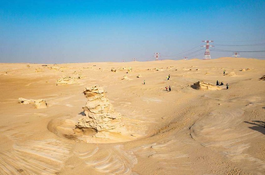 Dunas fósiles en el emirato de Abu Dhabi. (WAM)
