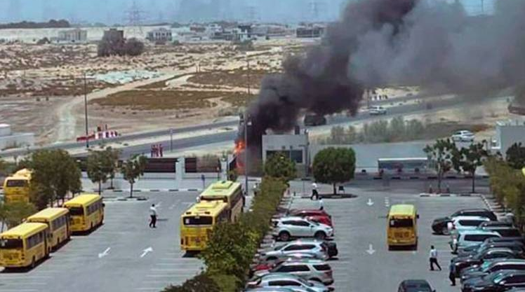 Una imagen del incendio. (Al Bayan)