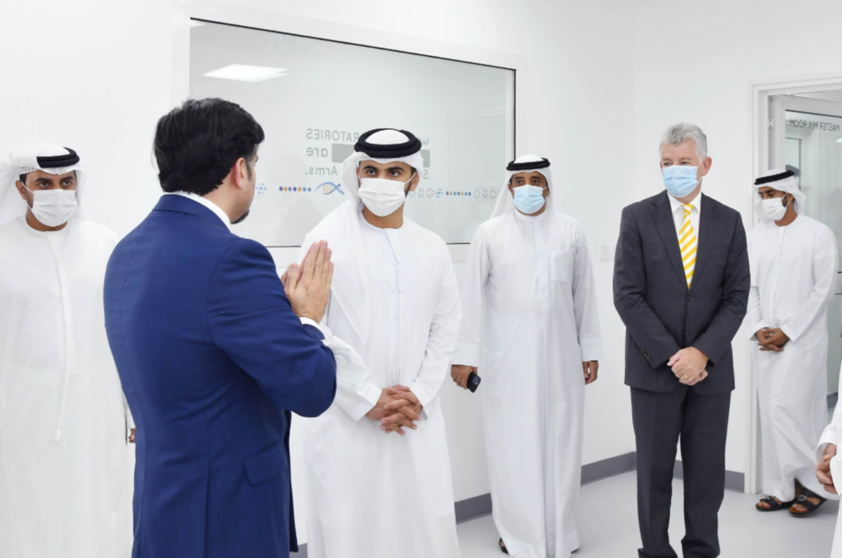 Un momento de la presentación del laboratorio más grande del mundo en el aeropuerto. (Dubai Media Office)