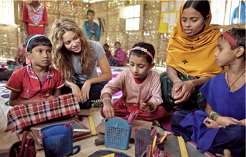 La acción humanitaria de Shakira ha sido reconocida por la Unicef, la ONU, la OIT y el Foro Económico Mundial. (Cedida)