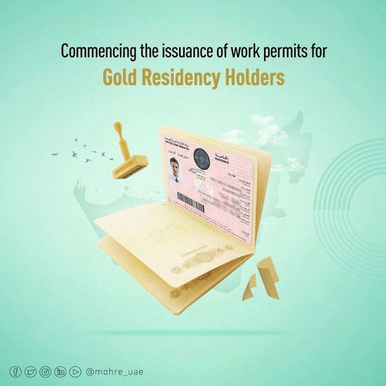 El Ministerio de Recursos Humanos y Emiratización difundió esta imagen de los visados.