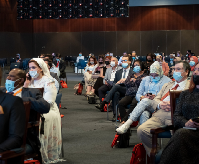 Un evento en Emiratos Árabes durante la pandemia. (Dubai Media Office)